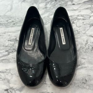 Manolo Blahnik Patent Leather Ballet Flat 6.5